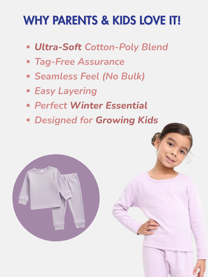 Kids Unisex Thermal Set - Sky Blue