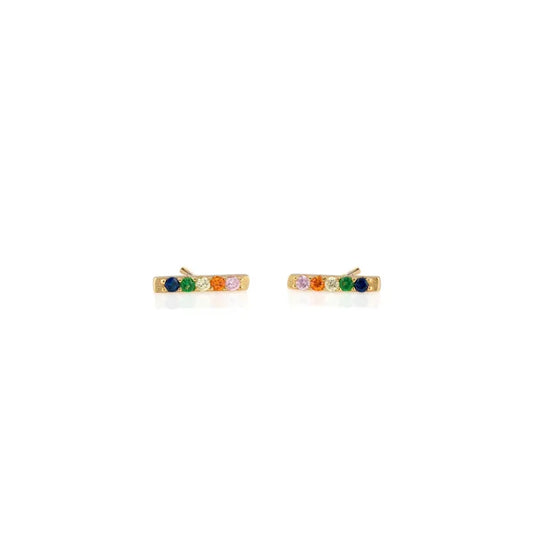 Kris Nations – Rainbow Bar Dash Crystal Stud Earring