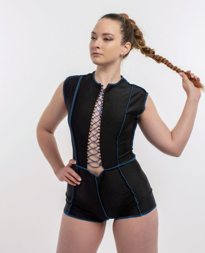 Lace up Romper, Festival Romper