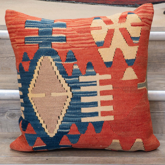 Large Handmade Turkish kilim cushion - 309673-AM