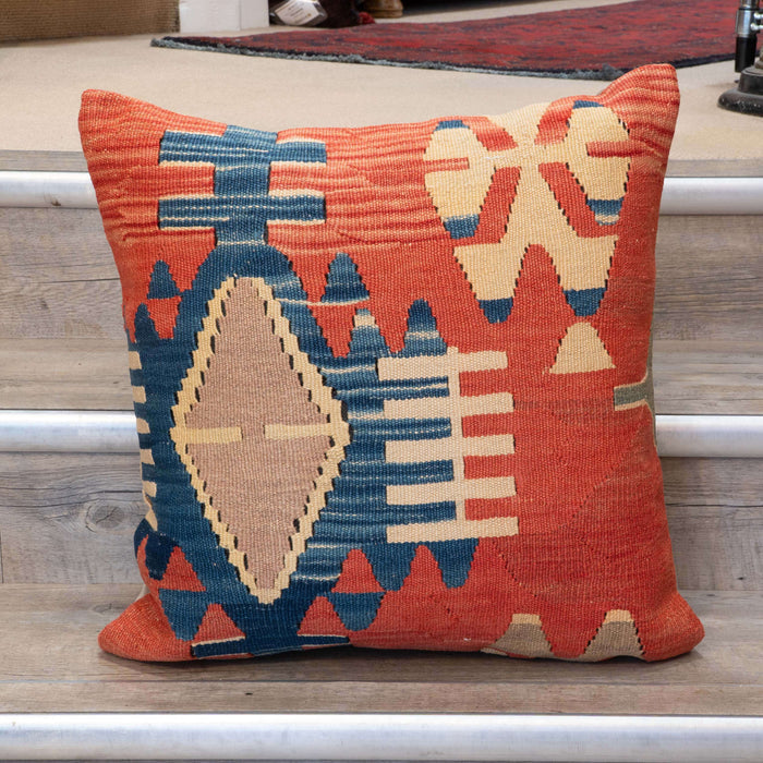 Large Handmade Turkish kilim cushion - 309673-AM