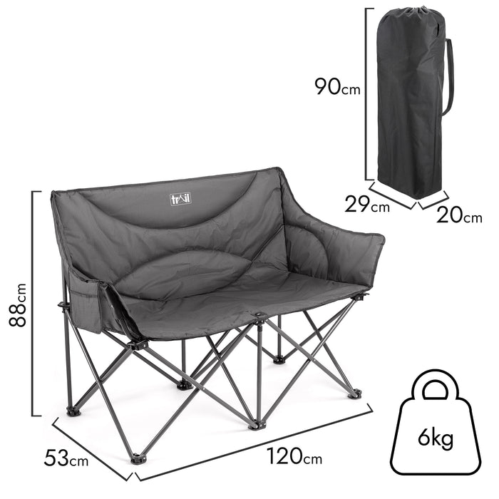 Linnet Padded Double Camping Chair
