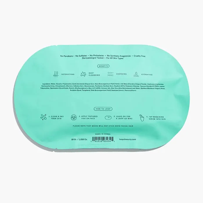 LOOPS – Clean Slate Hydrogel Mask, Single Mask