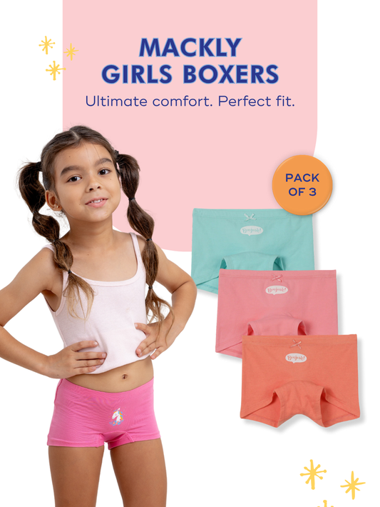 Mackly Girls Boxers - Pack of 3 | BONJOUR