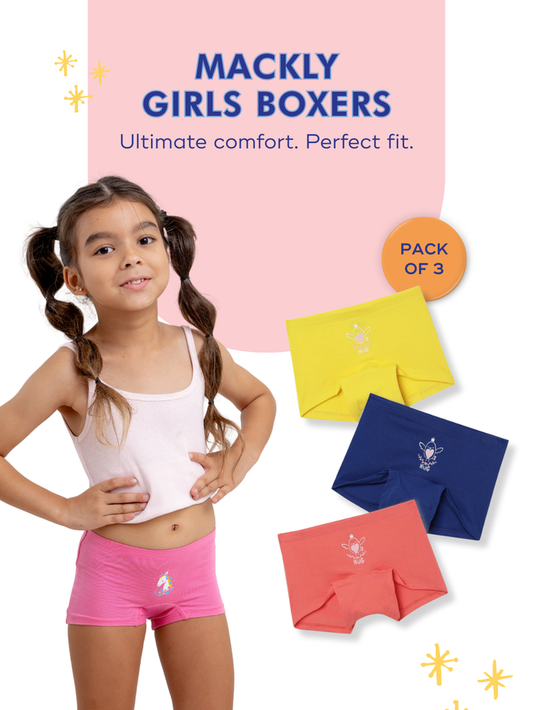 Mackly Girls Boxers - Pack of 3