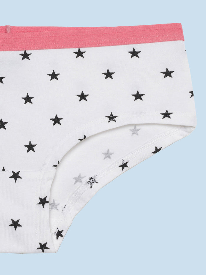 Mackly Girls Printed Cotton Hipster, Pack of 3