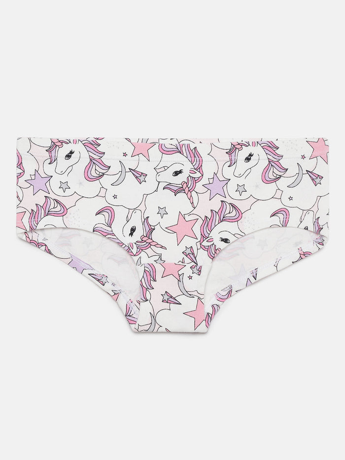 Mackly Girls Printed Cotton Hipster, Pack of 3
