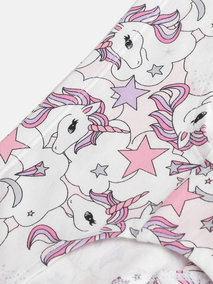 Mackly Girls Printed Cotton Hipster, Pack of 3