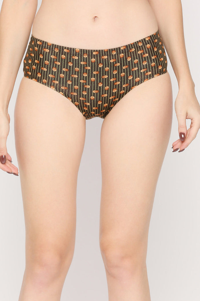 Maitree High Rise Plus Size Hipster Panties - Multicolor Pack of 3