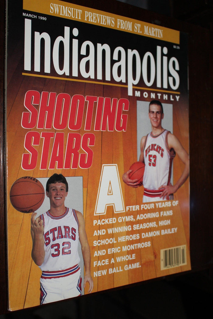 March 1990 Indianapolis Monthly Magazine Damon Bailey Eric Montross - Vintage Indy Sports