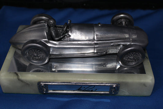 Mario Andretti Autographed Michael Ricker Pewter Statue 281/500 - Vintage Indy Sports