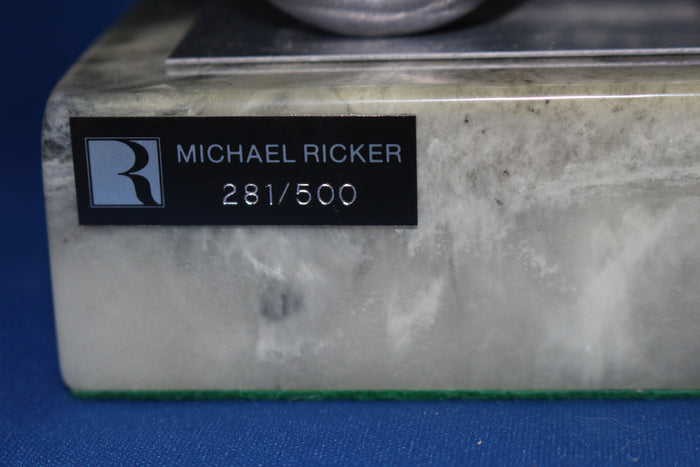 Mario Andretti Autographed Michael Ricker Pewter Statue 281/500 - Vintage Indy Sports