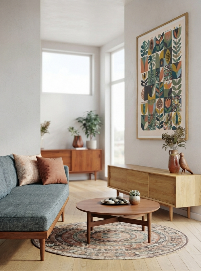 Modern Herbarium | Mid-Century Modern Botanical Art Print