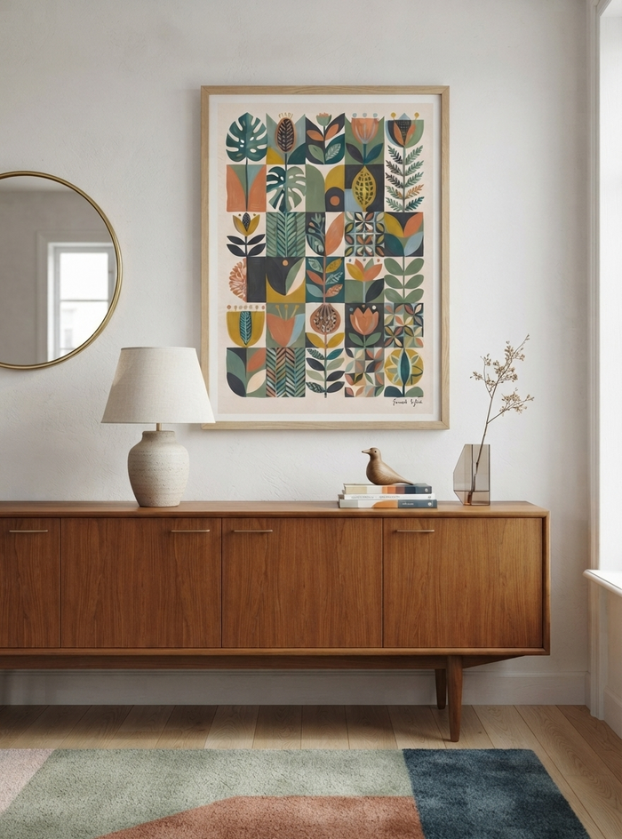 Modern Herbarium | Mid-Century Modern Botanical Art Print