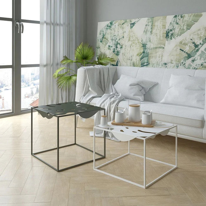 Modern Monstera Side Table