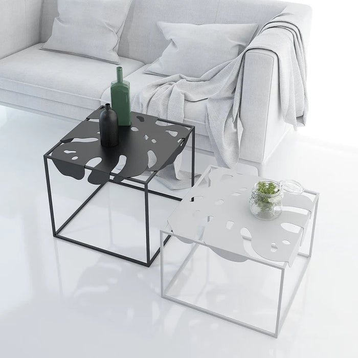 Modern Monstera Side Table