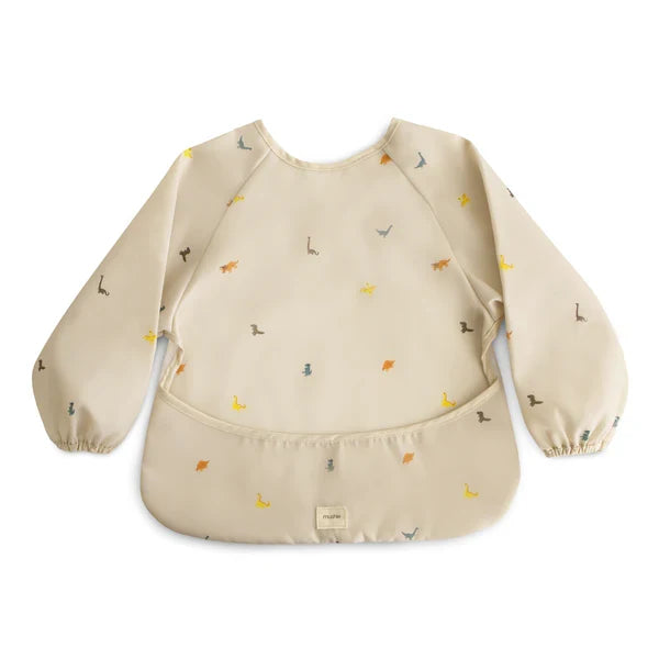 Mushie - Long Sleeve Bib in Dinosaurs