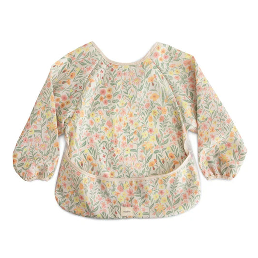 Mushie - Long Sleeve Bib in Pastel Blooms