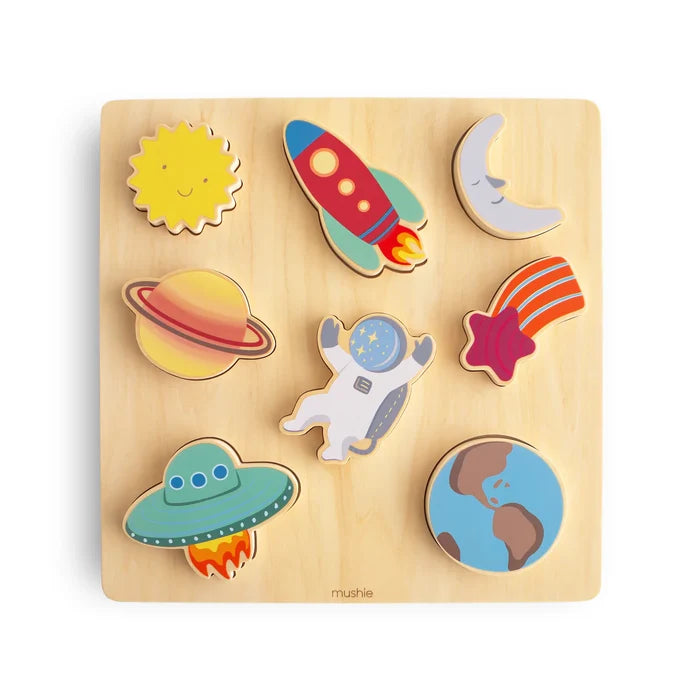 Mushie - Wooden Space Puzzle