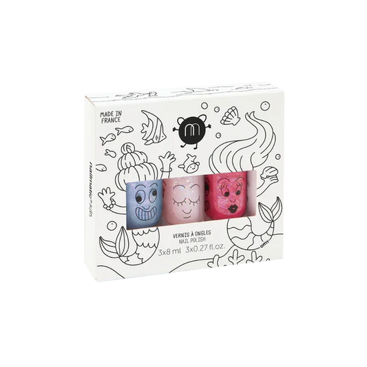 Nailmatic – Kids Water-Based Nail Polish Set of 3 in Mermaid
