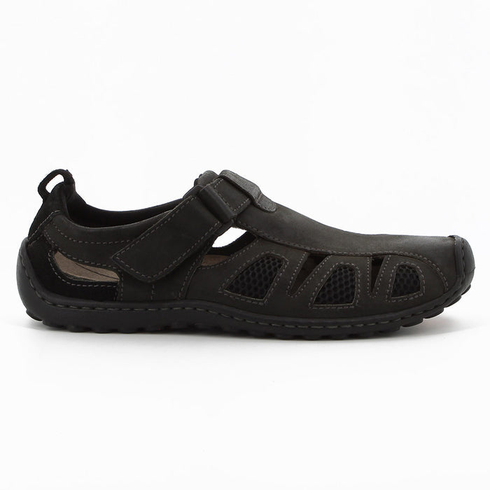 Nebula Mens Sandals Black Leather