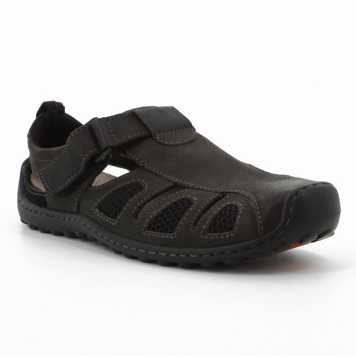 Nebula Mens Sandals Black Leather