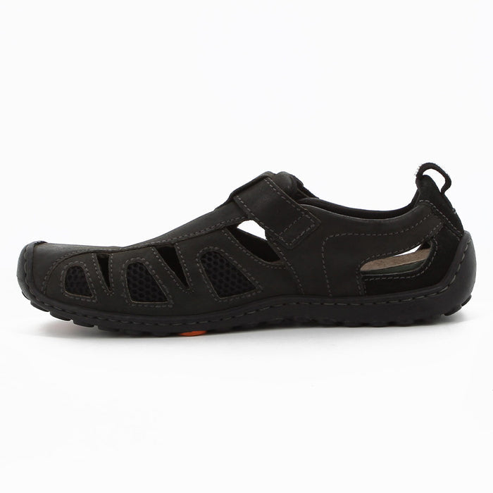Nebula Mens Sandals Black Leather