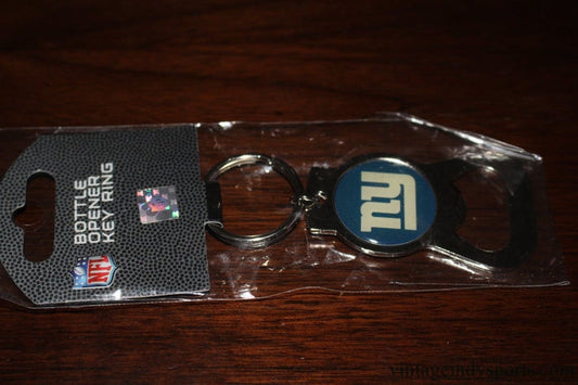 New York Giants Bottle Opener Key Ring, New in Package - Vintage Indy Sports