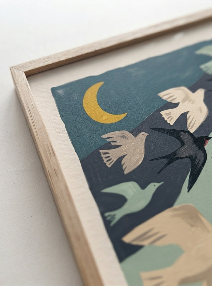 21x29.7 cm / 8x12" Framed | Oak Frame