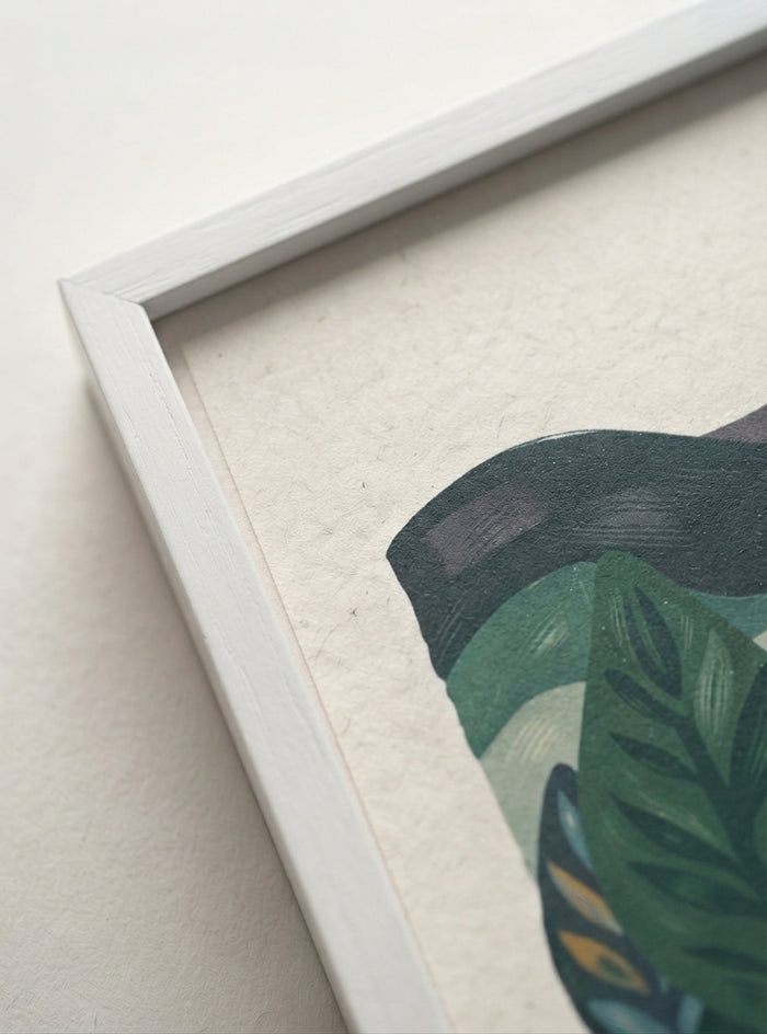 21x29.7 cm / 8x12" Framed | White Frame
