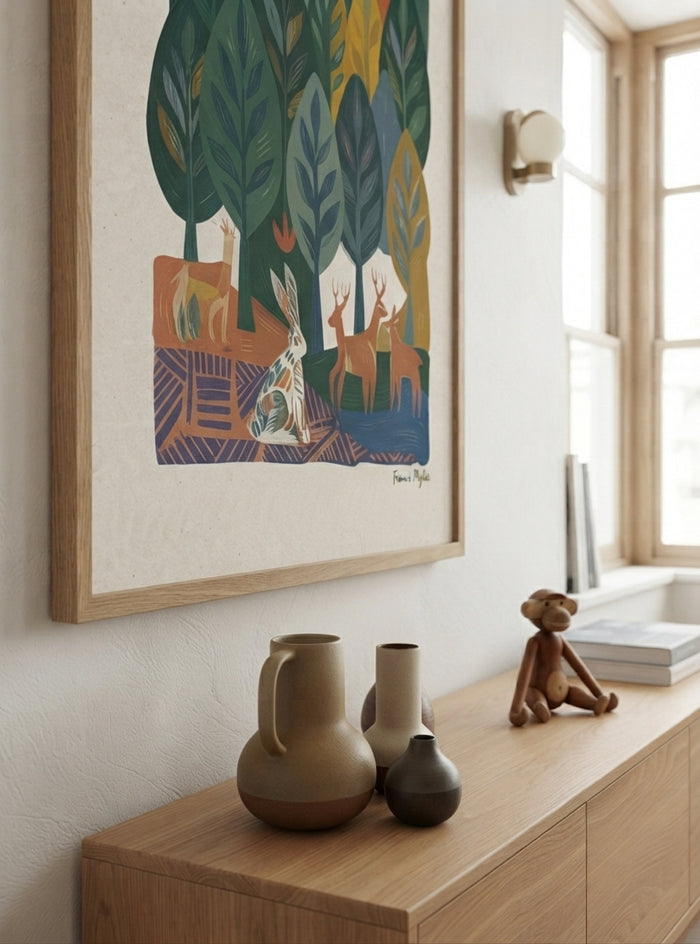 Nordic Forest Tales | Scandi Nordic Forest Wall Art Print