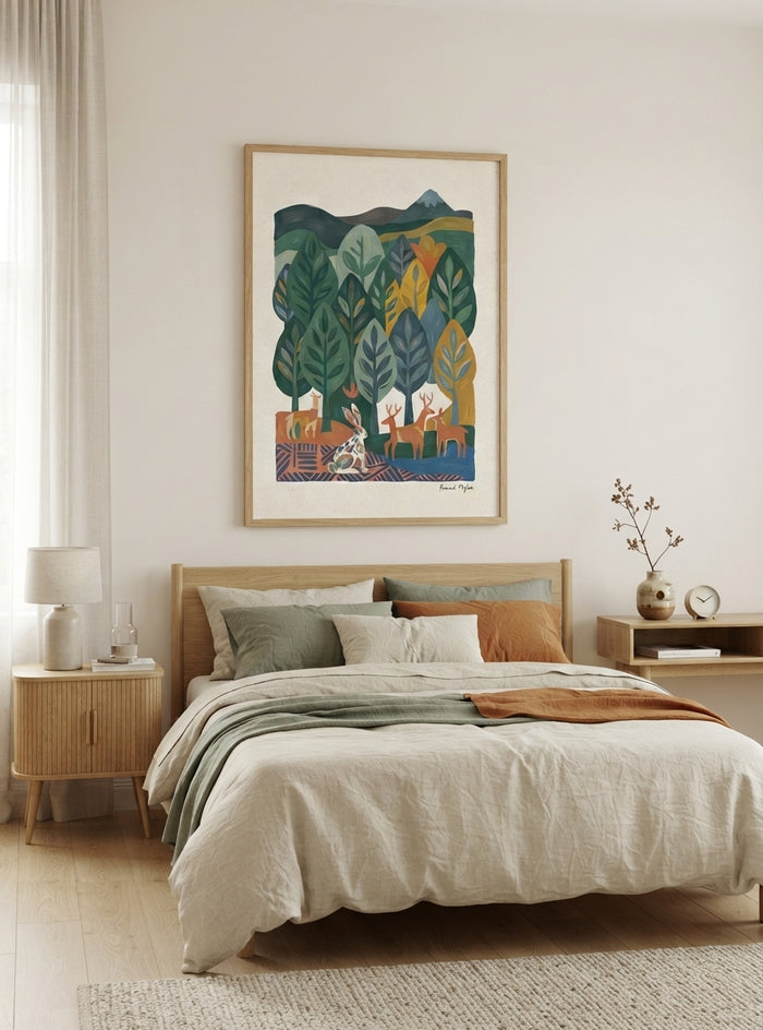 Nordic Forest Tales | Scandi Nordic Forest Wall Art Print