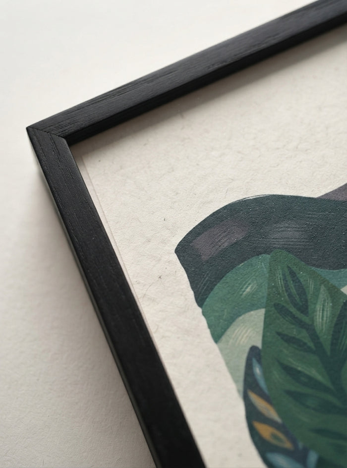 21x29.7 cm / 8x12" Framed | Black Frame