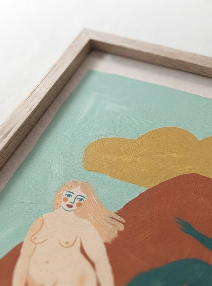 21x29.7 cm / 8x12" Framed | Oak Frame