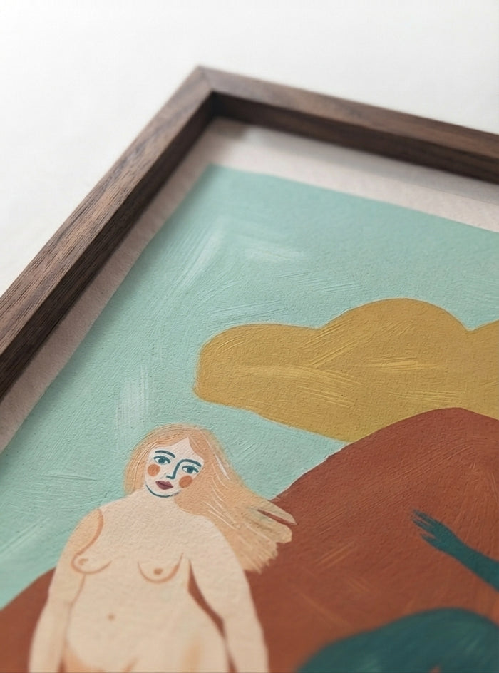 21x29.7 cm / 8x12" Framed | Brown Frame