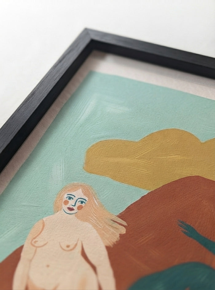 21x29.7 cm / 8x12" Framed | Black Frame