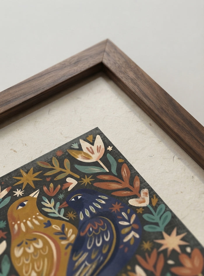 21x29.7 cm / 8x12" Framed | Brown Frame