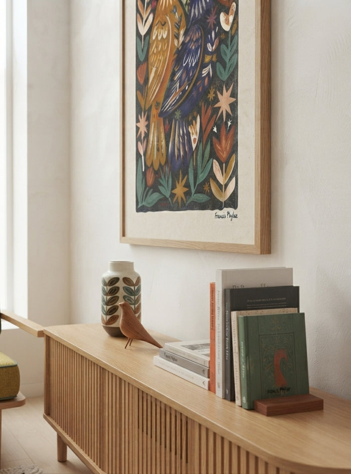 Nordic Reverie | Scandinavian Folk Art Bird Print