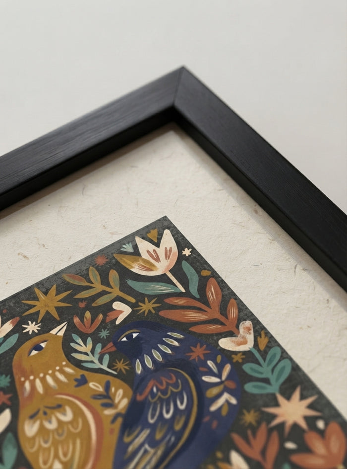 21x29.7 cm / 8x12" Framed | Black Frame