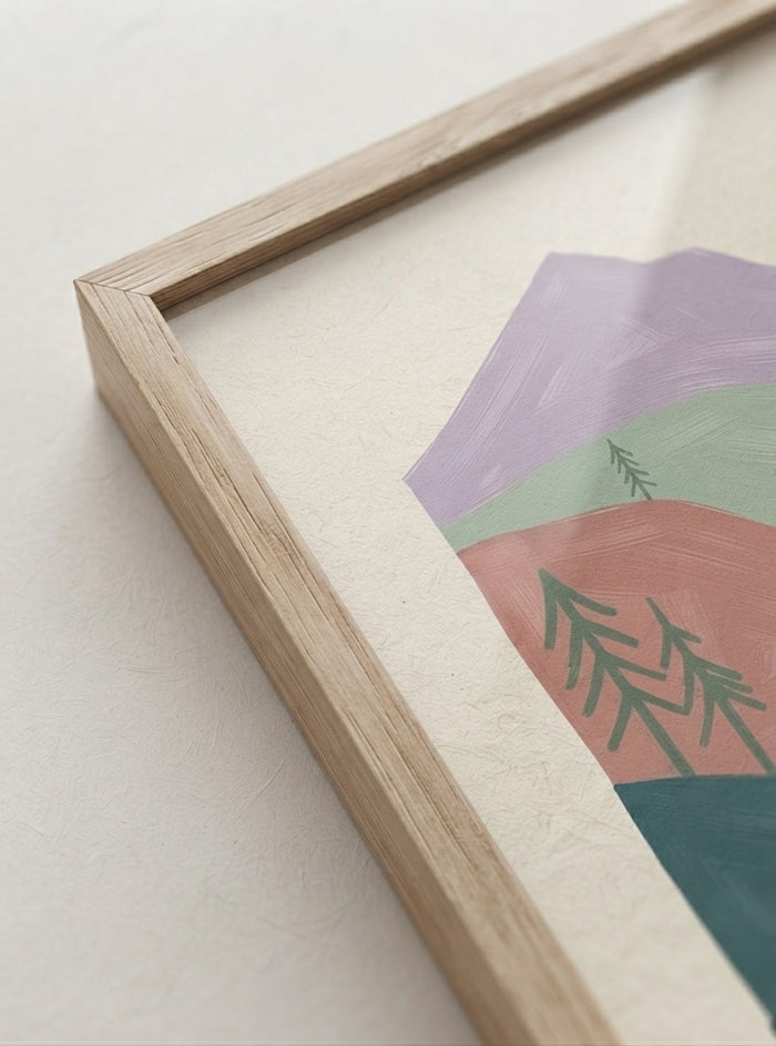 21x29.7 cm / 8x12" Framed | Oak Frame