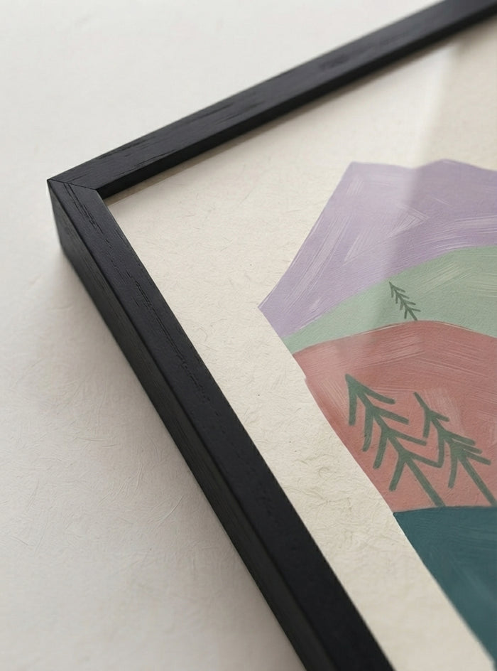 21x29.7 cm / 8x12" Framed | Black Frame