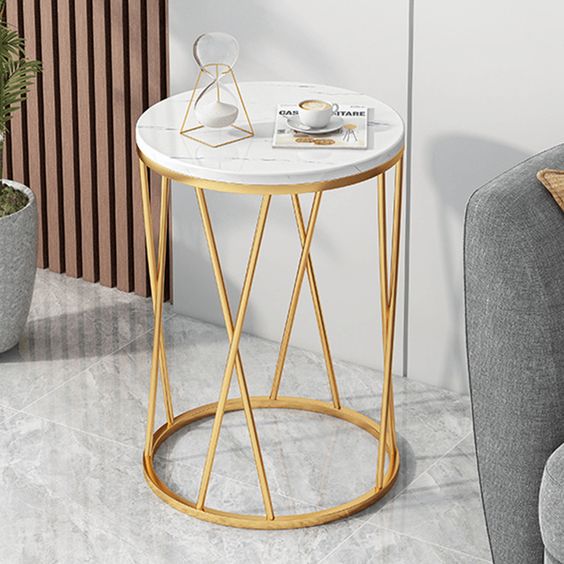 Opulent X Marble End Table