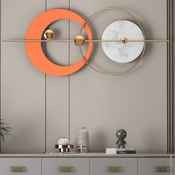 Orange And Gold Serenity Metal Wall Art