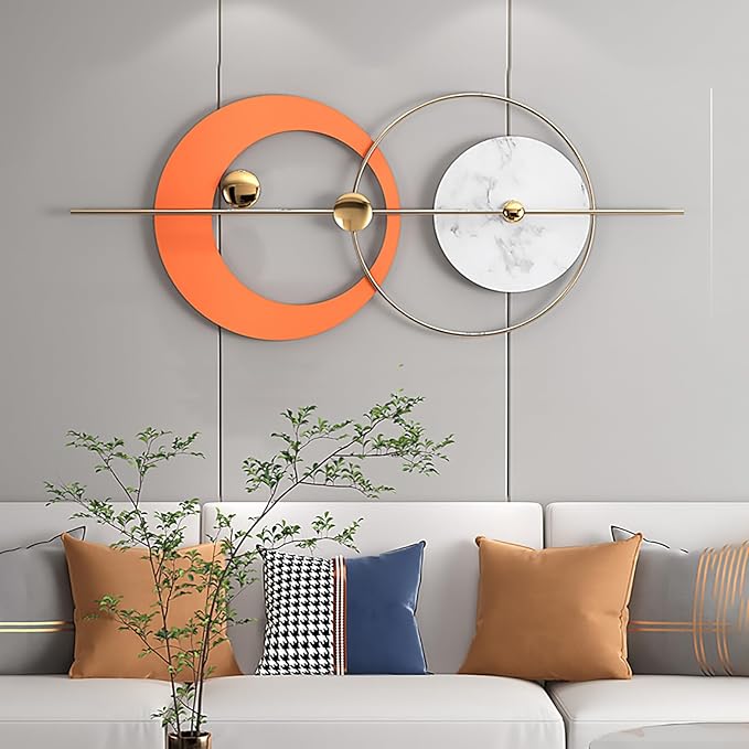 Orange And Gold Serenity Metal Wall Art