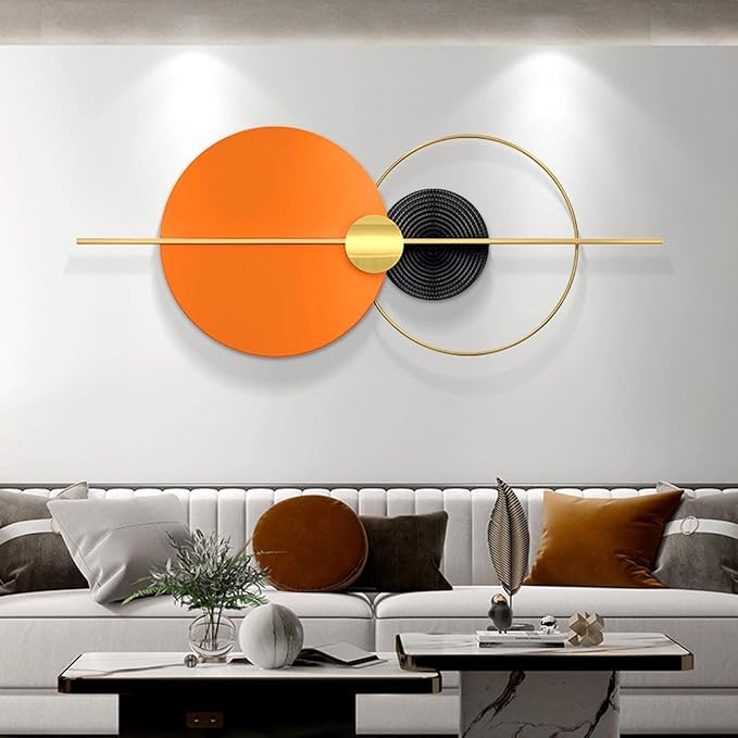 Orange Moonbeam Metal Wall Art