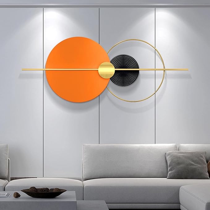 Orange Moonbeam Metal Wall Art