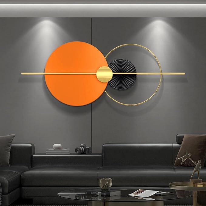 Orange Moonbeam Metal Wall Art