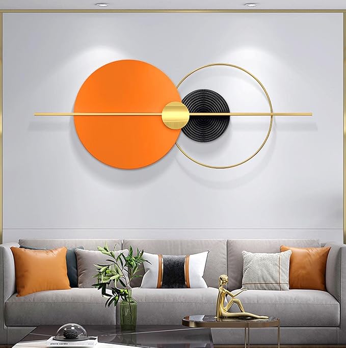 Orange Moonbeam Metal Wall Art