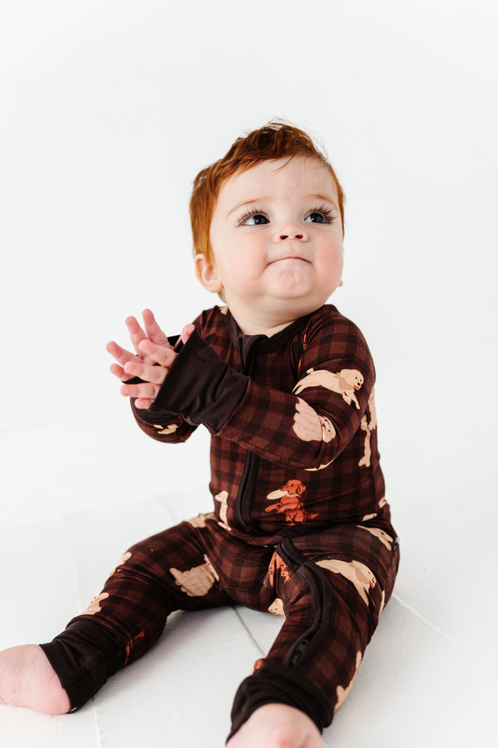 Paws & Plaid Convertible Footies