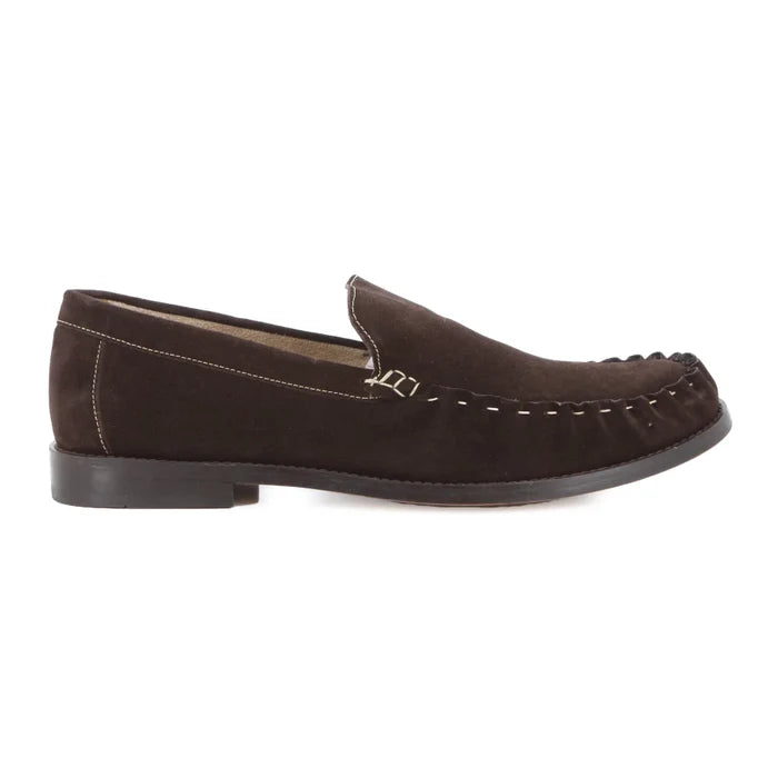 Pedro Slip on Brown Waxy Leather